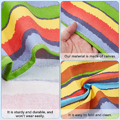 1Pc Stripe Pattern Chair Polycotton Cloth AJEW-GF0015-38I-1