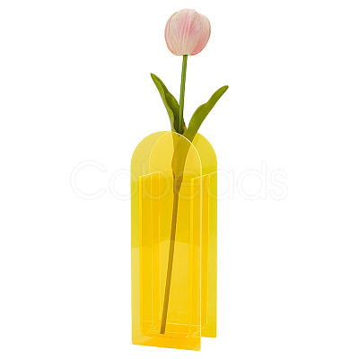 Rectangle Acrylic Vases Display Decorations AJEW-WH0816-557C-1