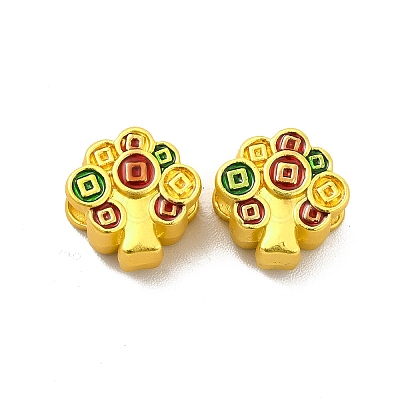 Rack Plating Alloy Enamel European Beads FIND-I034-11MG-1