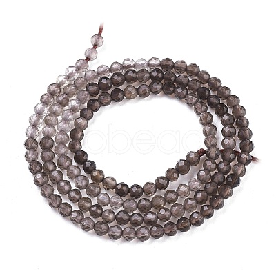 Natural Smoky Quartz Beads Strands G-R475-031-1