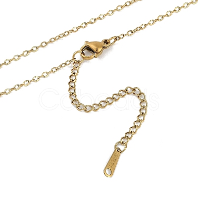 Summer Beach Brass Cubic Zirconia Sea Animal Pendant Necklaces for Women NJEW-B118-03G-01-1