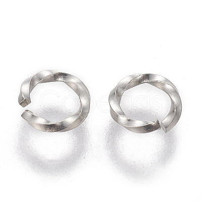 Tarnish Resistant 304 Stainless Steel Twisted Open Jump Rings LS-STAS-L233-008A-P-1
