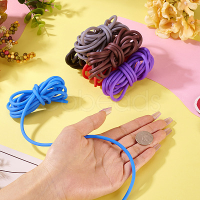 12M 6 Colors Hollow Pipe PVC Tubular Synthetic Rubber Cord RCOR-TA0001-18-1