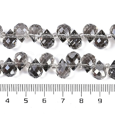 Electroplate Glass Beads Strands EGLA-D030-17W-1