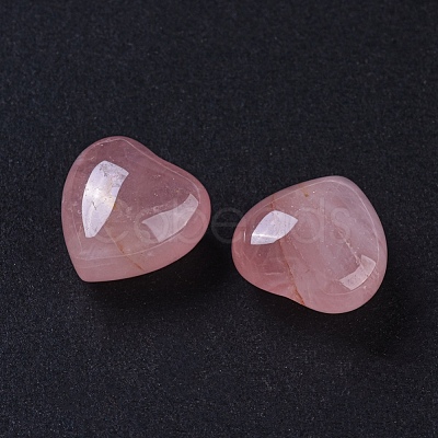 Natural Rose Quartz Heart Love Stone G-L533-57-1