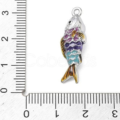 304 Stainless Steel Enamel Pendants STAS-I369-02P-01-1