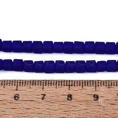 Transparent Frosted Glass Beads Strands GLAA-N072-01A-A14-1