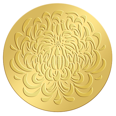 Plastic Self Adhesive Gold Foil Embossed Stickers DIY-WH0211-230-1