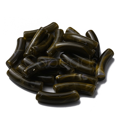 Opaque Acrylic Beads MACR-WH0007-83E-1