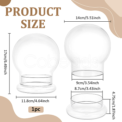 Round Glass Dome Cover GLAA-WH0049-013C-1