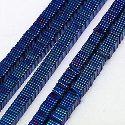 Electroplate Non-magnetic Synthetic Hematite Heishi Beads Strands X-G-J171A-4x4mm-07-1