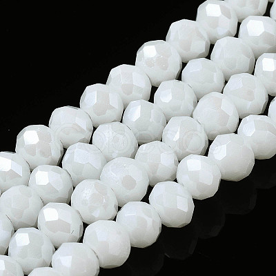Electroplate Glass Beads Strands X-EGLA-A034-P4mm-A21-1