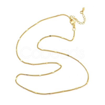 Brass Curb Chains Necklaces for Women NJEW-D302-18G-1