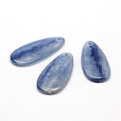 Teardrop Natural Kyanite/Cyanite/Disthene Pendants G-O149-01-1