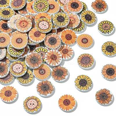 1 Set 100Pcs Wood Buttons BUTT-CJC0002-05B-1-1