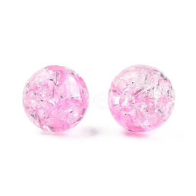 Transparent Crackle Acrylic Beads CACR-N002-18B-1