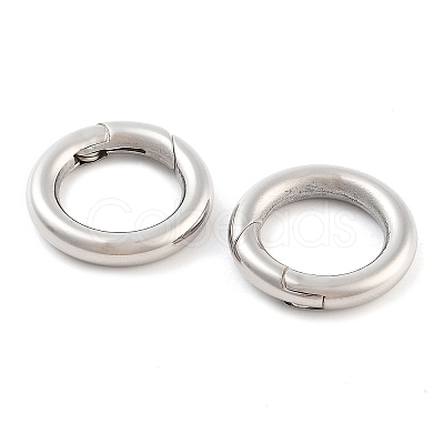 Non-Tarnish 316 Stainless Steel Spring Gate Rings STAS-M296-01P-B-01-1