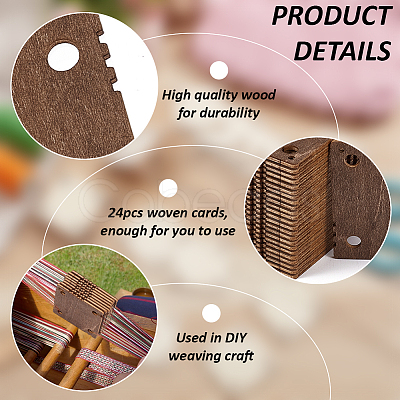 24Pcs Wooden Blocking Boards DIY-BC0014-31B-1