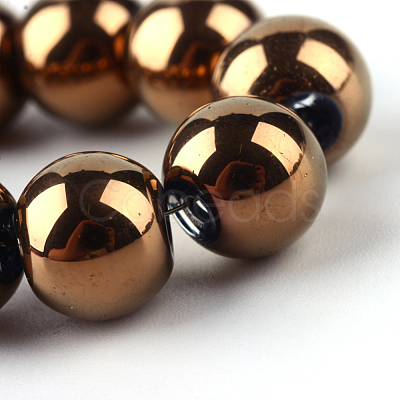 Electroplate Transparent Glass Beads Strands EGLA-Q062-8mm-D03-1