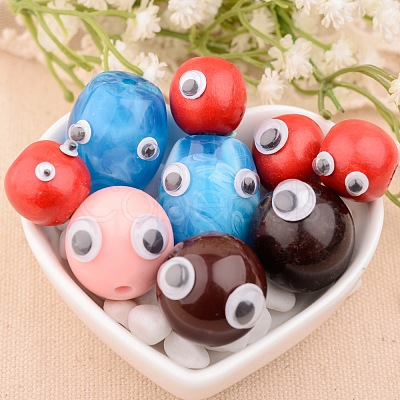Black Wiggle Eye Sheets Need Glue on Round Moving Wiggly Wobbly Googly Eyes Arts and Craft Supplies 4-12mm KY-PH0003-B-1