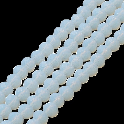 Imitation Jade Solid Color Glass Beads Strands EGLA-A034-J8mm-MD06-1