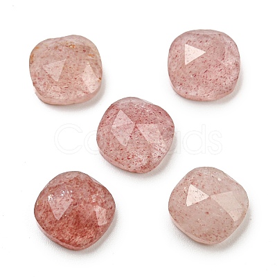 Natural Strawberry Quartz Cabochons G-M431-01D-1