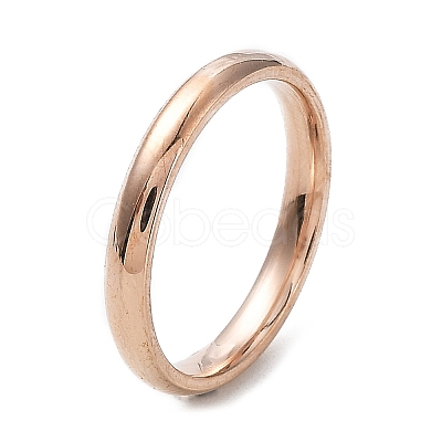 Ion Plating(IP) 304 Stainless Steel Flat Plain Band Rings STAS-I160-D-22mm-RG-1