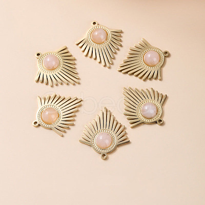 Bohemia Style Natural Rose Quartz Pendants BOHO-PW0001-060D-01-1