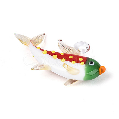 Handmade Lampwork Big Pendants LAMP-T025-04D-1