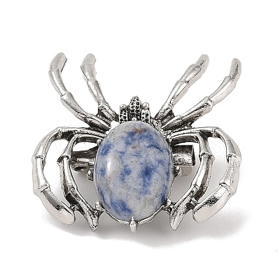 Natural Blue Spot Jasper Brooches G-A224-01AS-03-1