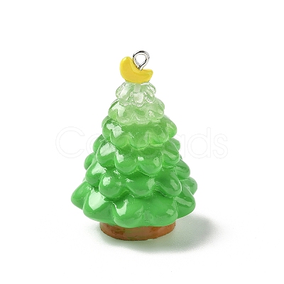 Christmas Theme Opaque Resin Pendants RESI-I336-01P-01-1
