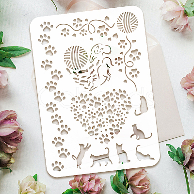 Plastic Drawing Painting Stencils Templates DIY-WH0396-581-1