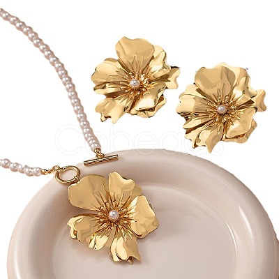 Flower Alloy Jewelry Set FS-WG3A48D-01-1