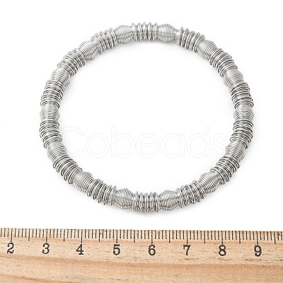 304 Stainless Steel Stretch Bangles for Women BJEW-P315-02B-P-1