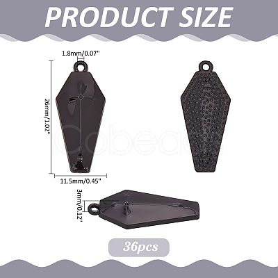 36Pcs Alloy Enamel Pendants ENAM-ME0001-07-1