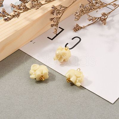 Dyed Synthetic Coral Pendants PALLOY-JF00558-02-1