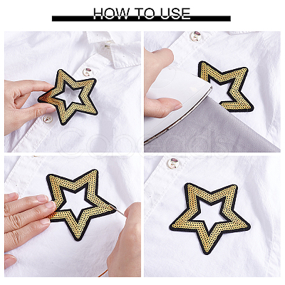 30Pcs 3 Styles Polyester & Sequins Patches PATC-NB0001-55-1