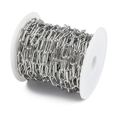 Tarnish Resistant 304 Stainless Steel Paperclip Chains CHS-F012-05P-1
