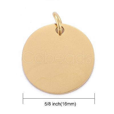 Ion Plating(IP) 304 Stainless Steel Pendants STAS-I311-32F-G-1
