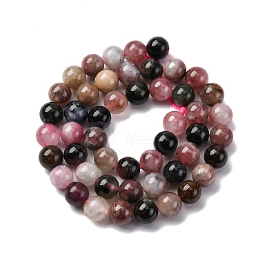 Natural Multicolor Tourmaline Beads Strands G-L608-B01-02-1