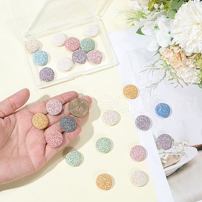 24Pcs Unwaxed Natural Lava Rock Beads G-PA0002-11-1