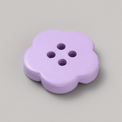 Spray Painted Plastic Buttons FIND-WH0152-394B-03-1
