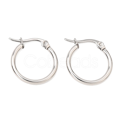 201 Stainless Steel Hoop Earrings SA-CBA4A0D-16P-D-1