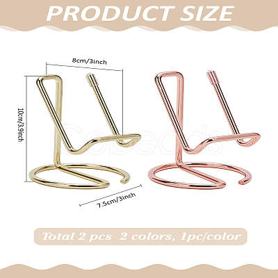 2Pcs 2 Colors Iron Cellphone Display Frame ODIS-LP0001-02-1