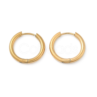 202 Stainless Steel Huggie Hoop Earrings EJEW-F111A-18mm-G-1