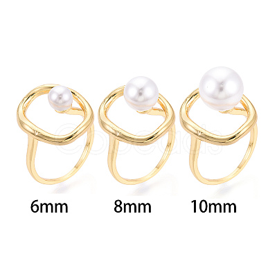 Oval Brass Cup Peg Ring Settings KK-N274-38G-1