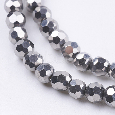 Electroplate Glass Bead Strands LS-EGLA-R042-4mm-06-1