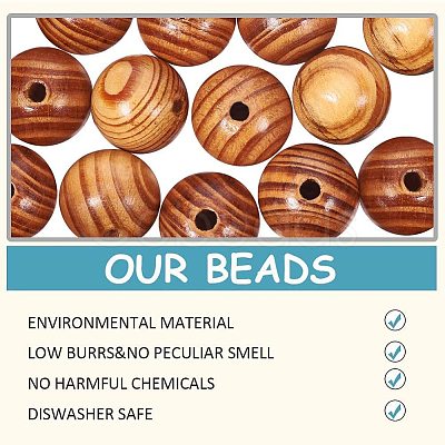 Round Wood Beads WOOD-PH0008-55B-1