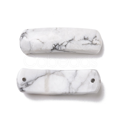 Natural Howlite Connector Charms G-D460-02M-1
