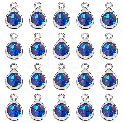 20Pcs Faceted Glass Charms RGLA-TADJ0001-01I-1